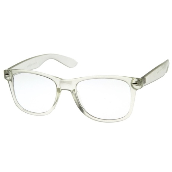 Clear Translucent Unisex Frame Lens Glasses NWOT - Picture 6 of 7