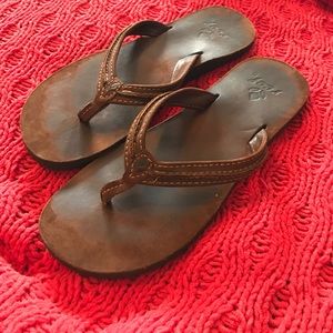 Brown Reef Flip Flops