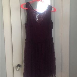 Purple lace dress