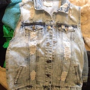 Light was distress denim