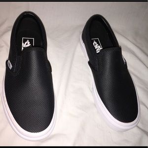 Vans Black Slip Ons