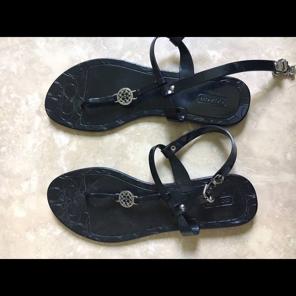 Coach sandals, black