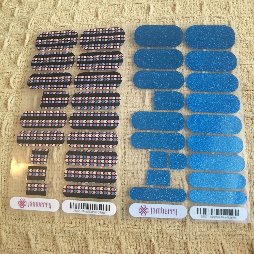 Jamberry wraps- Mixed Signals, Sapphire Blue