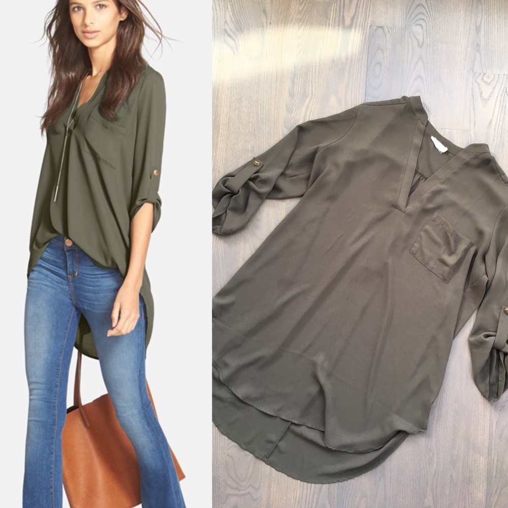 Nordstrom Lush Roll Sleeve Tunic