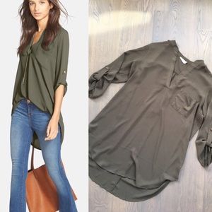 Nordstrom Lush Roll Sleeve Tunic