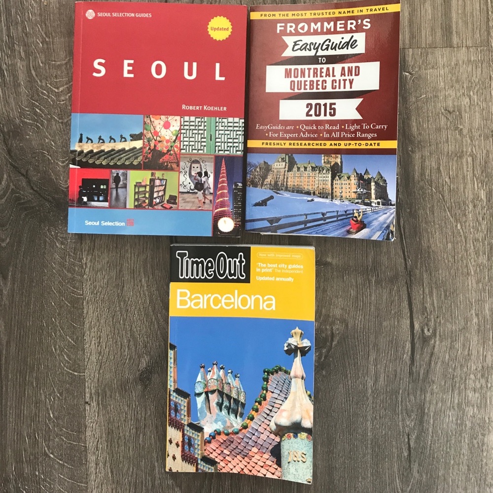 Travel guides: Frommer's, TimeOut