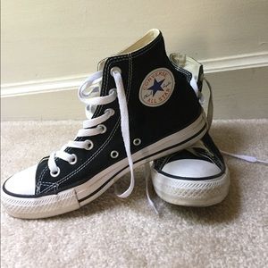 Black high top converse