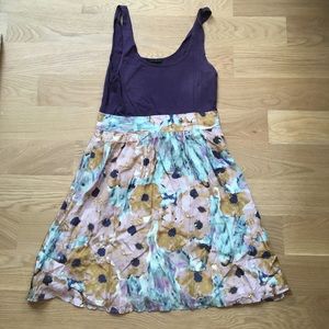 Theory dress in plum/floral