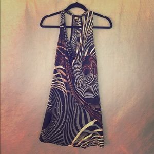 Black formal dress with designs- size L