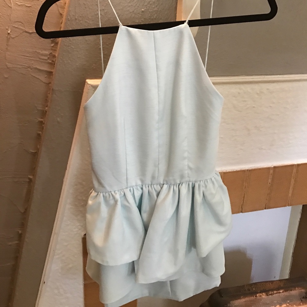 LATISTE baby blue peplum tank