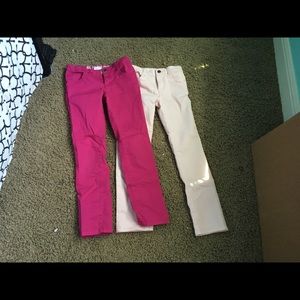 Skinny fit colored jeans