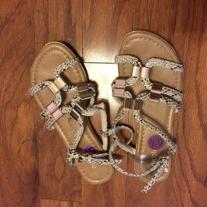 Snake print sandals