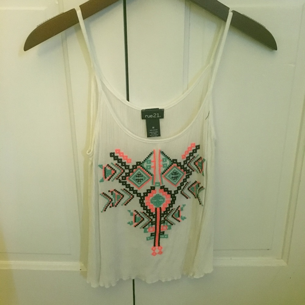 Embroidered Tank Top