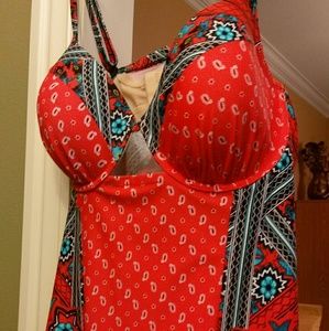 L Bryant Cacique Balconette Tankini  40DD NWOT
