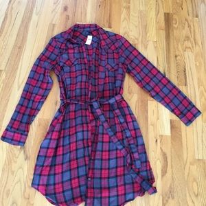 Gap plaid shirt dress