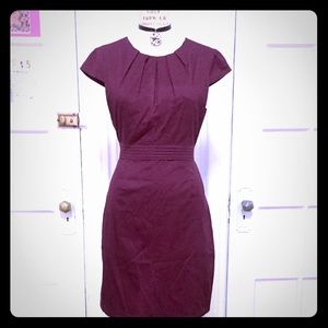 Burgundy cotton pencil dress wiggle 💕