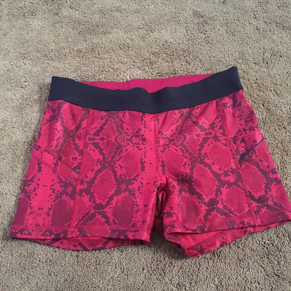 Lulu lemon red spandex shorts, gently worn