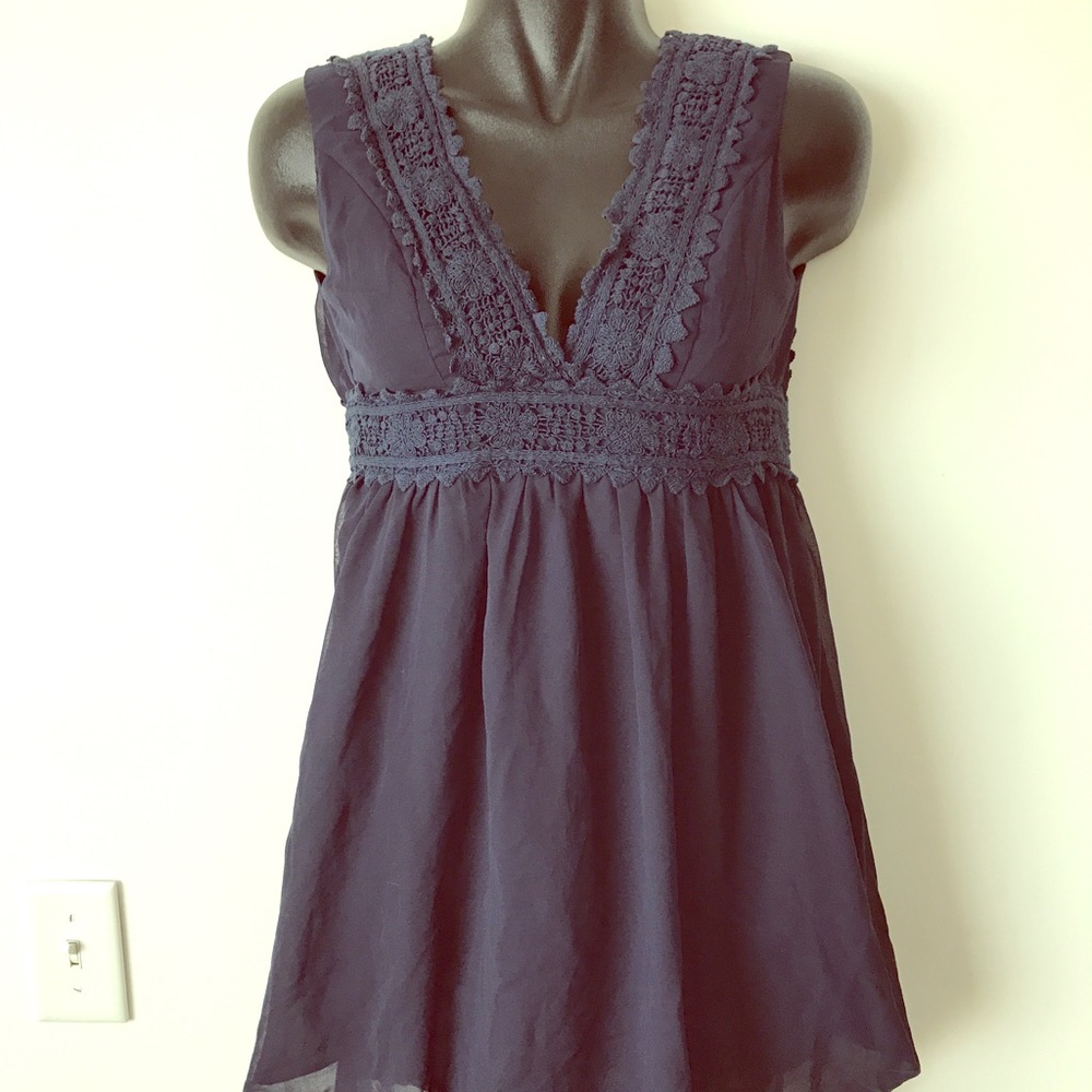 Navy Blue Midi Dress