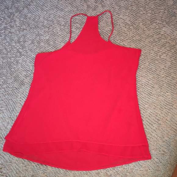 Tobi Double Layer Red Racerback Tank Top - Picture 2 of 2