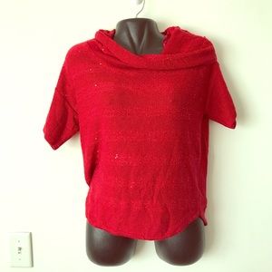 Red Short Sleeve Sweater