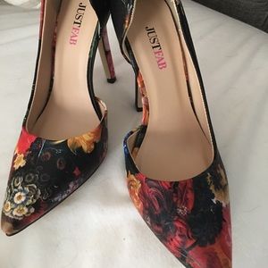 Floral high heels