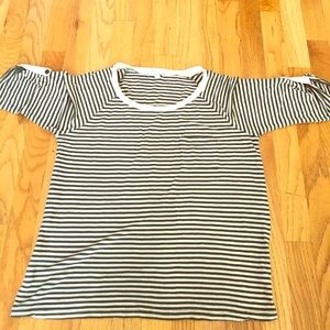 3/4 long sleeve Nordstrom stripe shirt