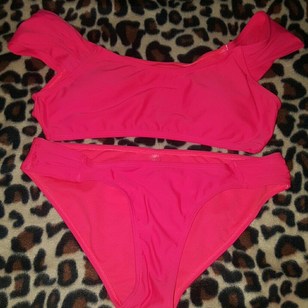 Beautiful hot pink bikini swim suit