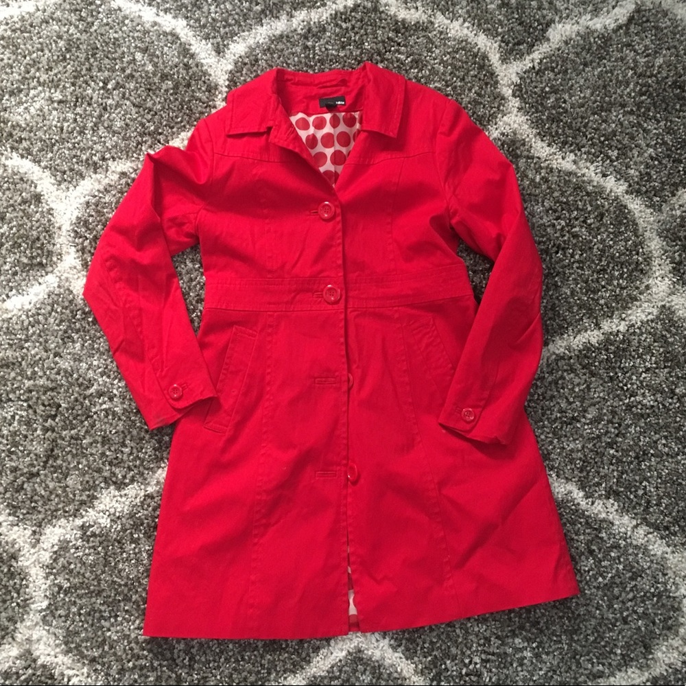 Red trench coat