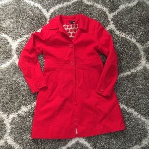 Red trench coat