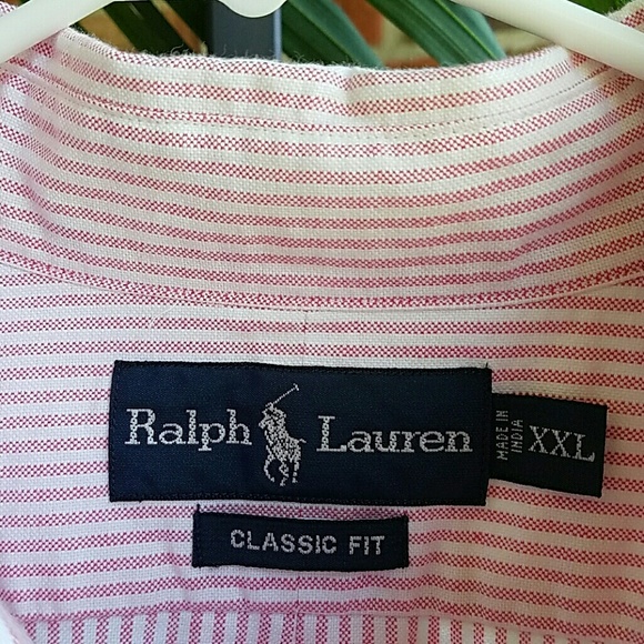 Ralph Lauren Pink & White Pinstripe Classic Fit Shirt Size XXL - Picture 5 of 9