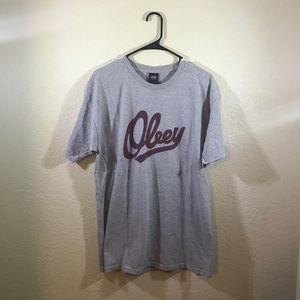 Obey script logo t shirt