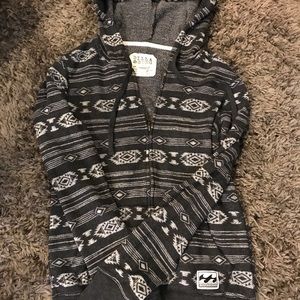 Billabong hooded zip up sweatshirt