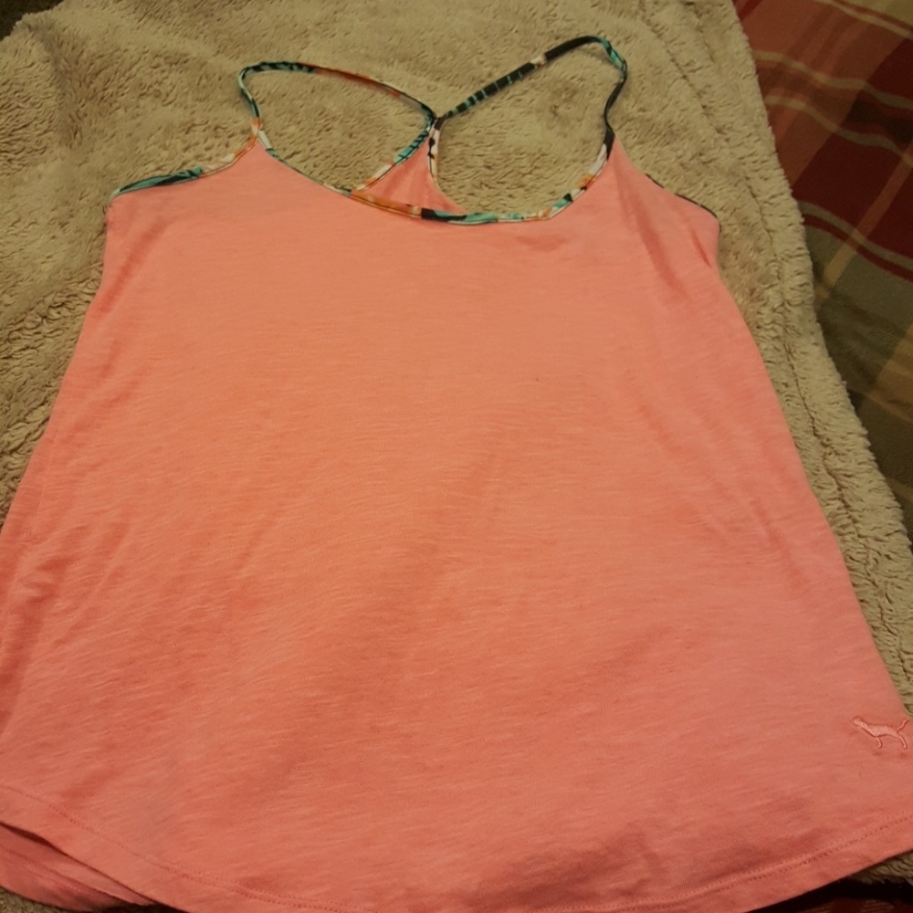 Spaghetti strap Pink tank
