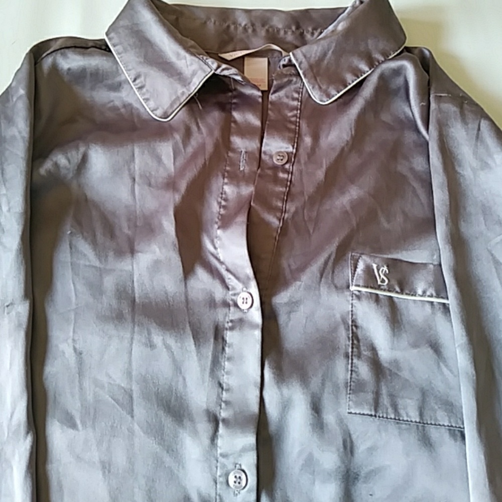 Victoria's secret grey metallic night shirt.