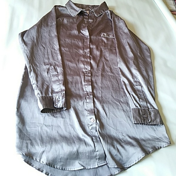 Victoria's secret grey metallic night shirt. - Picture 2 of 4