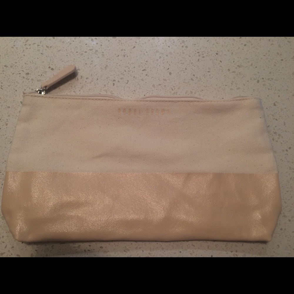 Bobbi Brown linen makeup bag
