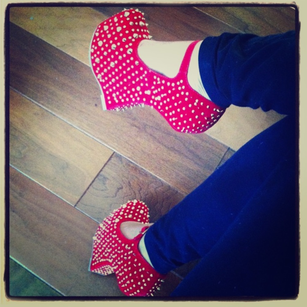 Pair of heeless heels! New condition!