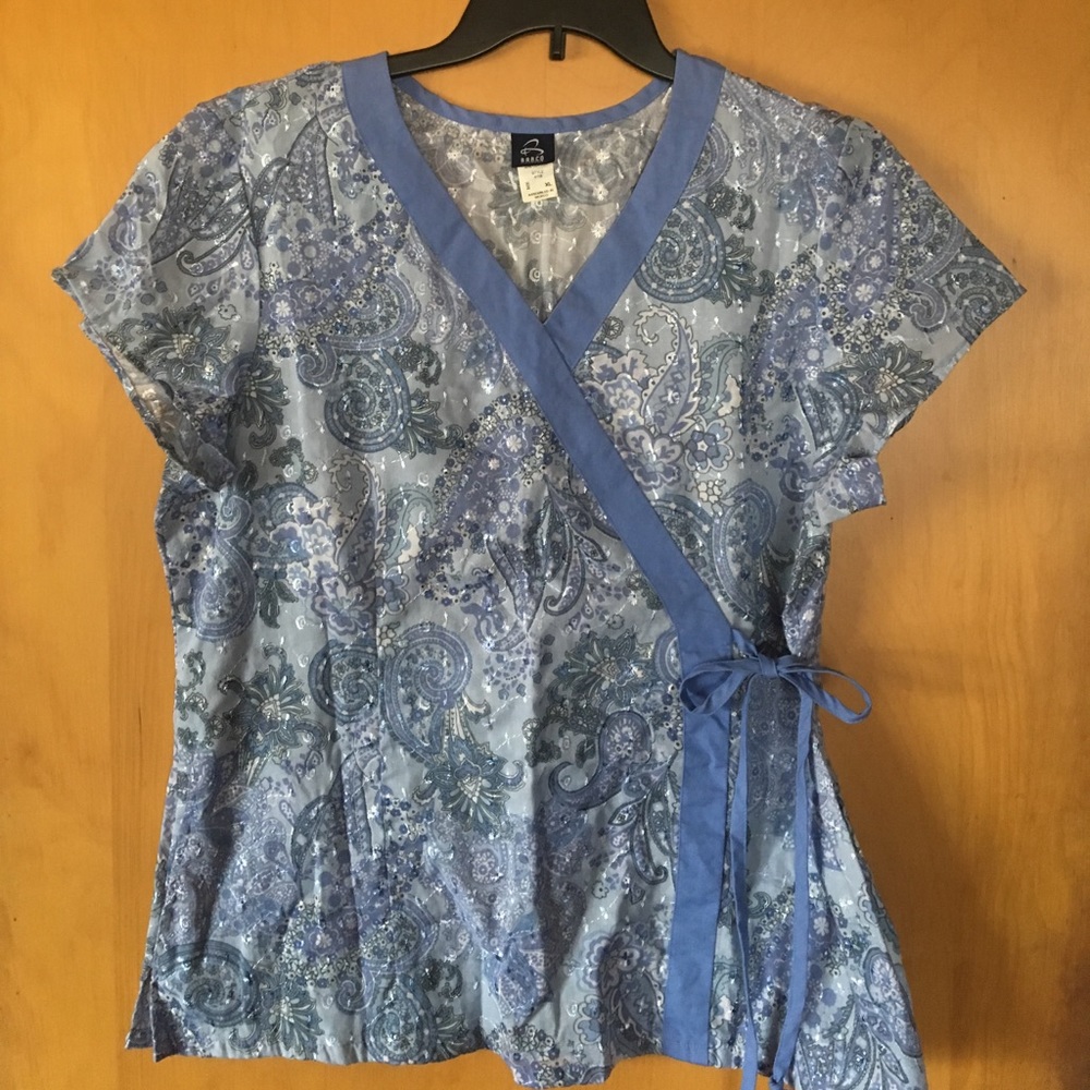Light Blue Scrub Top