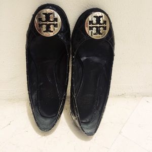 BLACK TORY BURCH BALLERINA FLATS 💗💗🎀🎀👠👠