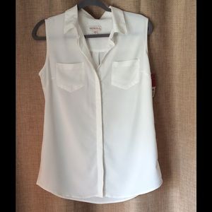 Merona Ivory Sleeveless Top