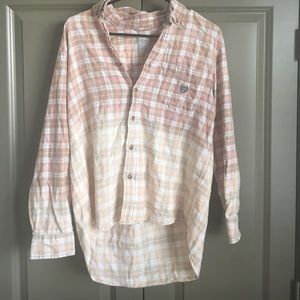 bleached dip dye flannel