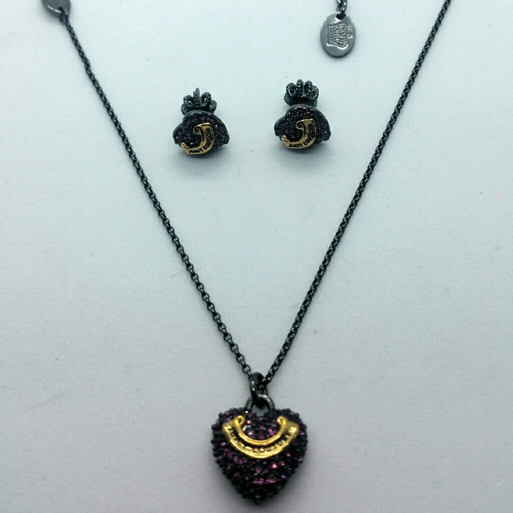 Juicy Couture necklace and earrings set