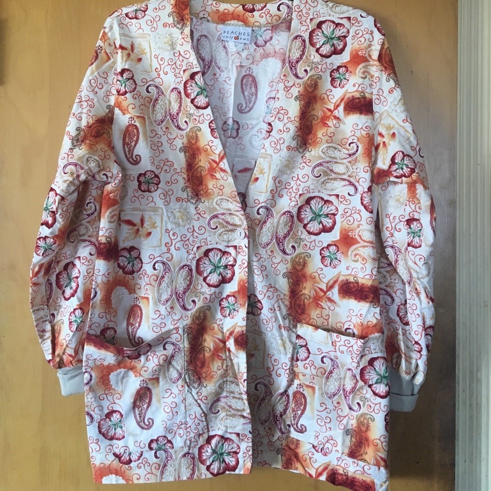Fall Design Scrub Jacket