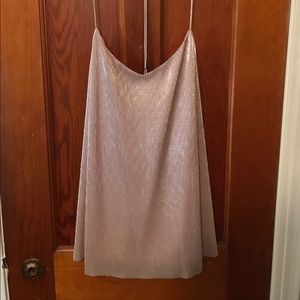 Express pleated pink metallic cami