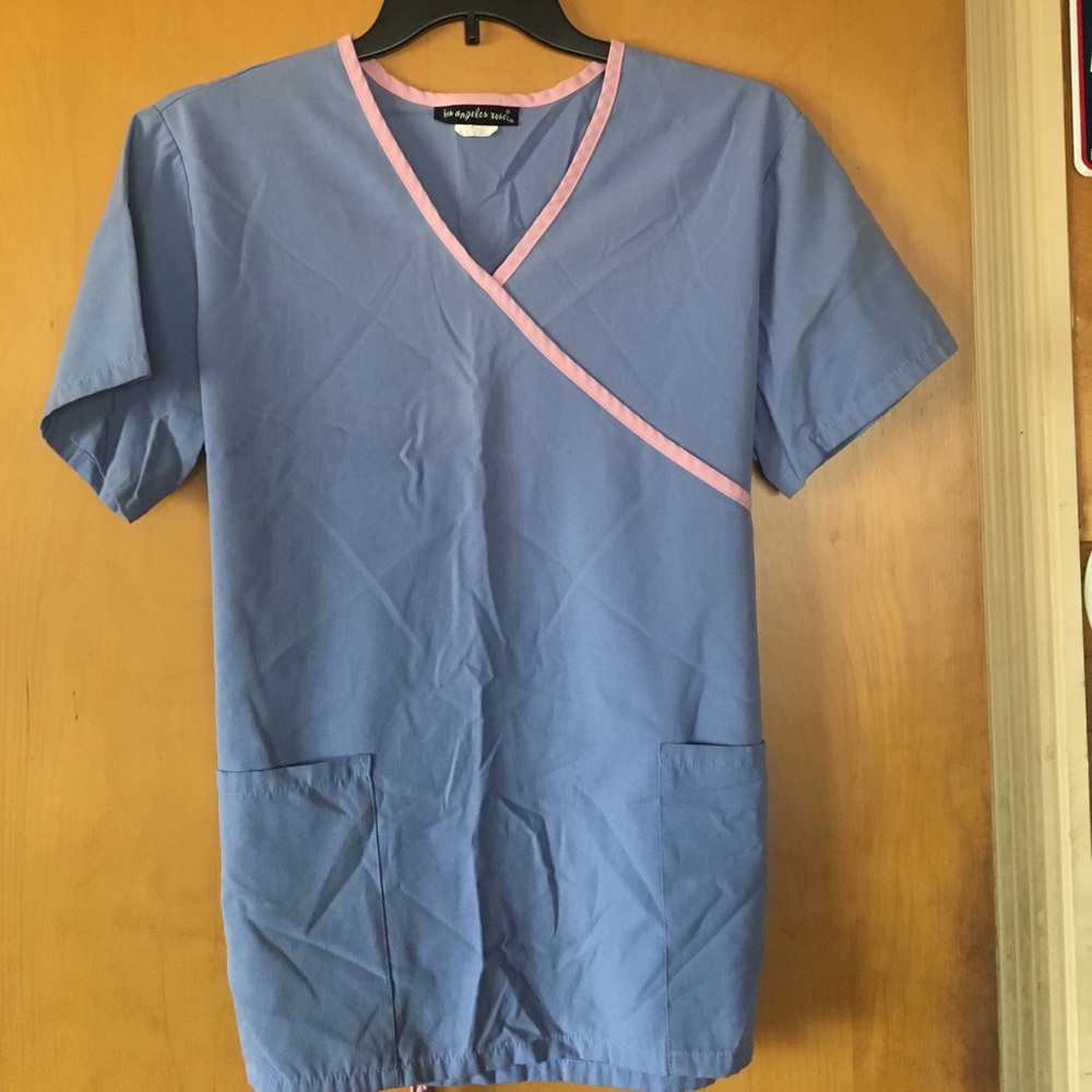 Powder Blue Scrub Top
