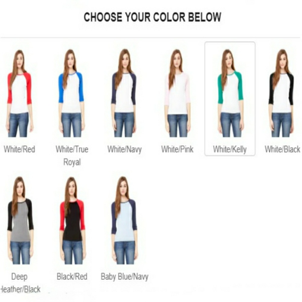 (Pick your color) 3/4 Sleeve Shirt - Picture 2 of 2
