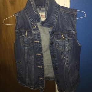 Lightly Distressed Denim Vest
