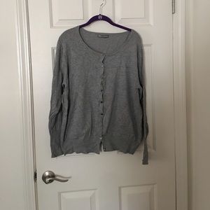 Grey Cardigan with mother of pearl buttons