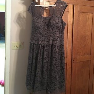 Dark Gray ModCloth 1x Dress lace