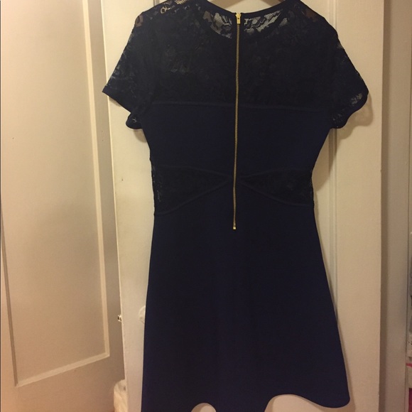 Express navy lace dress - Picture 2 of 4